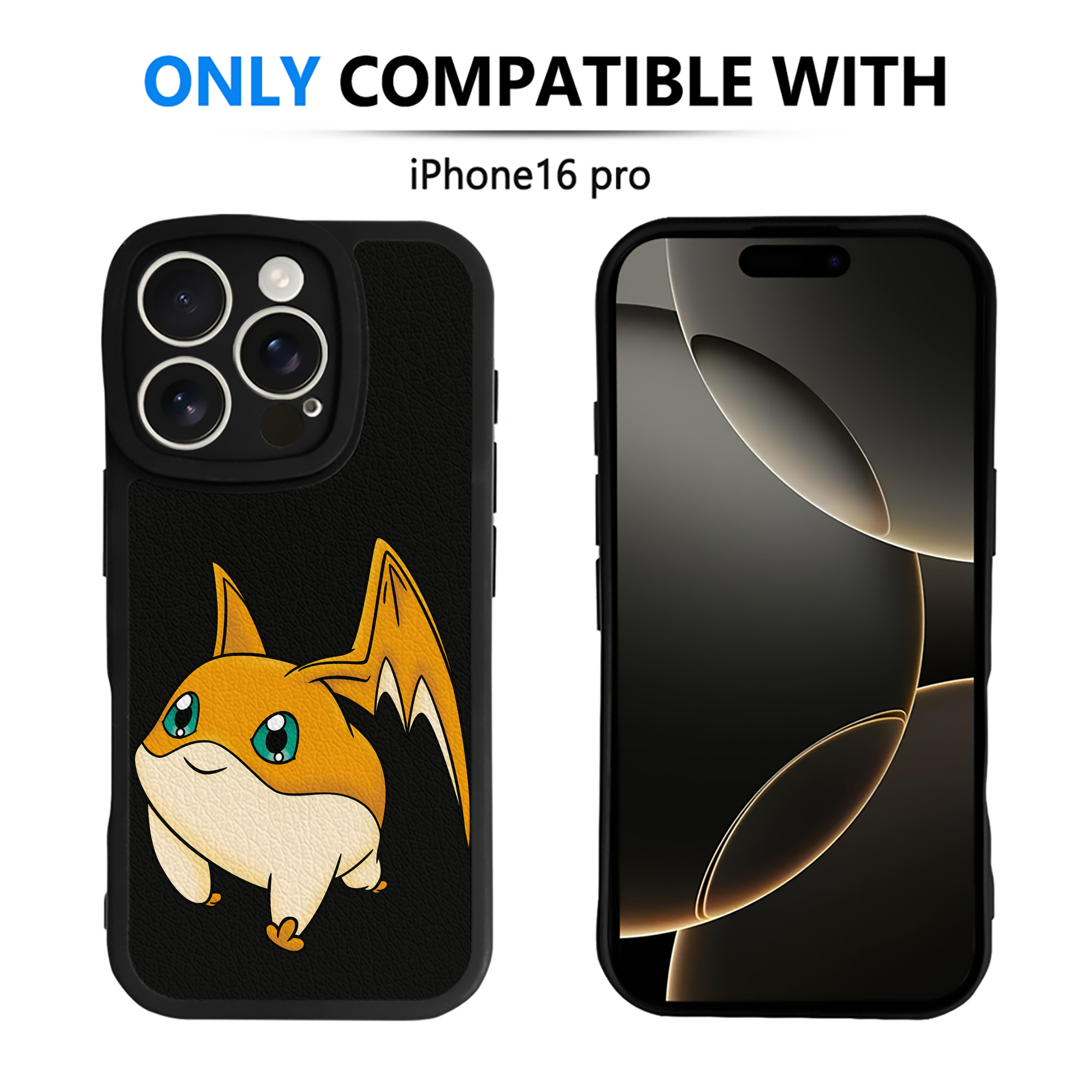 （画像用） Digimon デジタルモンスター/デジモン 【iPhone 16シリーズ対応】シリコンスマホケース（レザー調） 材質：シリコン